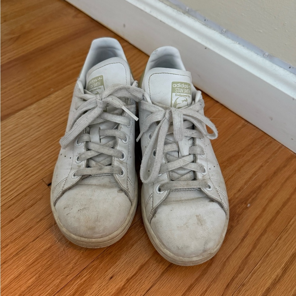 Adidas White Lace-Up Sneakers